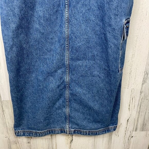 Levi's vintage denim jumper maxi skirt overalls size Medium gorpcore classic - Picture 4 of 10